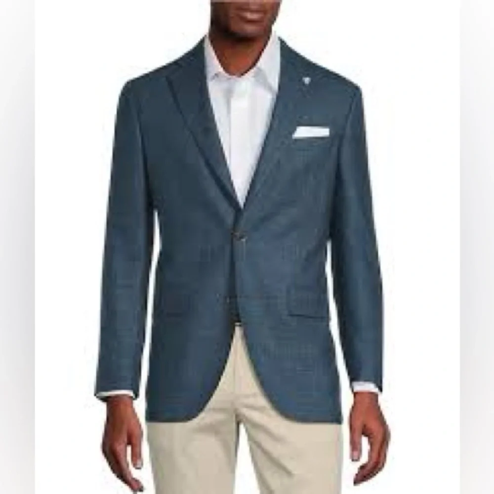 Daniel Cremieux Men's Blue Houndstooth Sport Coat